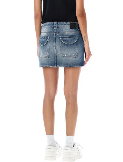 Shop Off-white Cargo Mini Skirt In Blue
