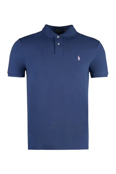 Shop Polo Ralph Lauren Cotton-piqué Polo Shirt In Blue