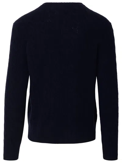 Shop Polo Ralph Lauren Wool Blend Blue Sweater In Navy