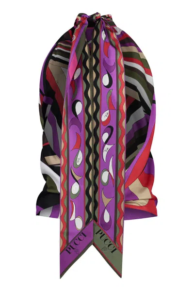 Shop Pucci Printed Silk Top In Multicolor
