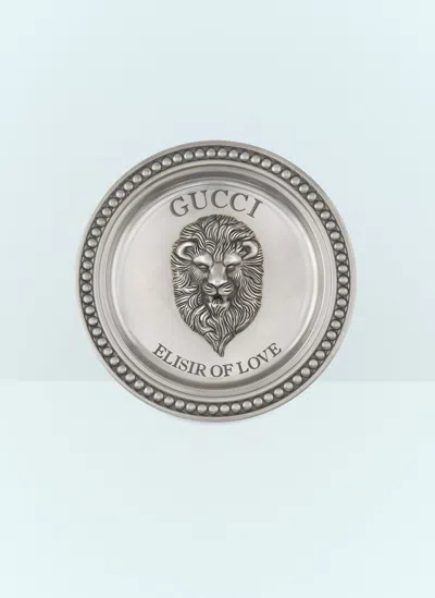 Shop Gucci Lion Incense Burner In Silver