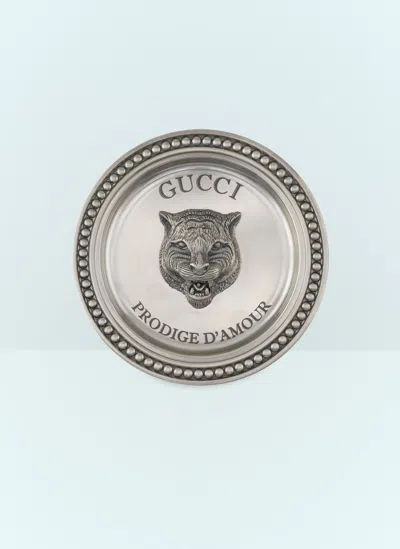Shop Gucci Tiger Incense Burner In Silver