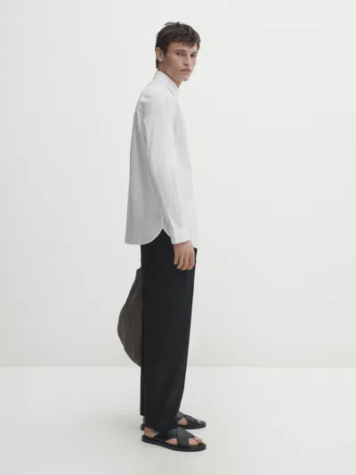 Massimo Dutti Hose Tasche Relaxed-fit In Schwarz