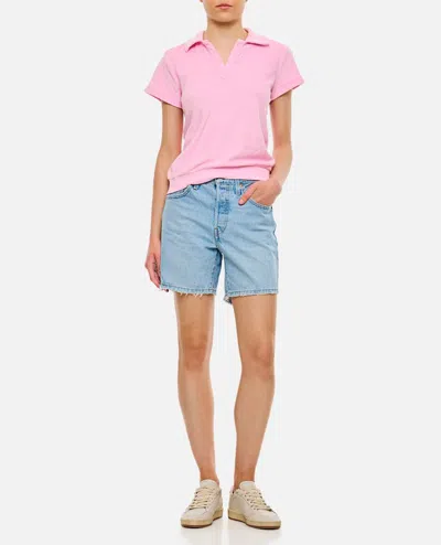 Shop Levi Strauss & Co 501 Mid Thigh Short Pants In Sky Blue