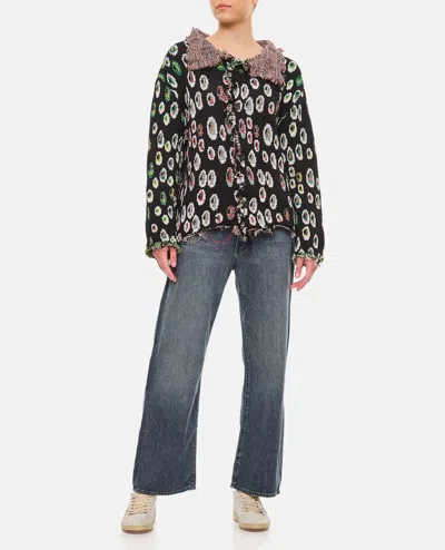 Shop Vitelli Reversible Spread-collar Blazer Cardigan In Multicolor