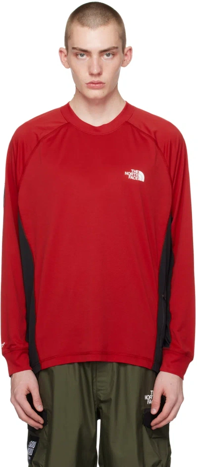 Shop Undercover Red & Black The North Face Edition Long Sleeve T-shirt In Vol