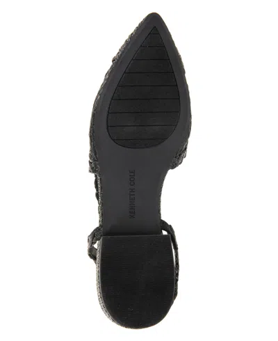 Kenneth Cole New York Women's Cayla Crochet Block Heel Slingback Pumps In Black