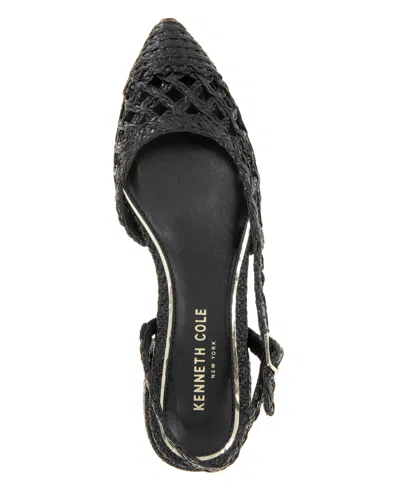 Shop Kenneth Cole New York Women's Cayla Crochet Block Heel Slingback Pumps In Black