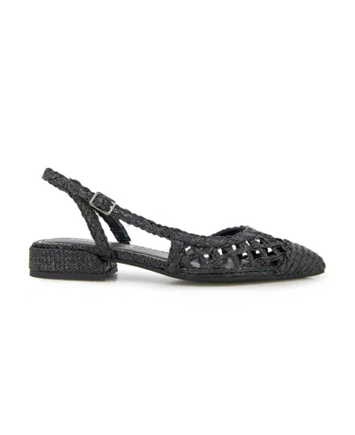 Kenneth Cole New York Women's Cayla Crochet Block Heel Slingback Pumps In Black
