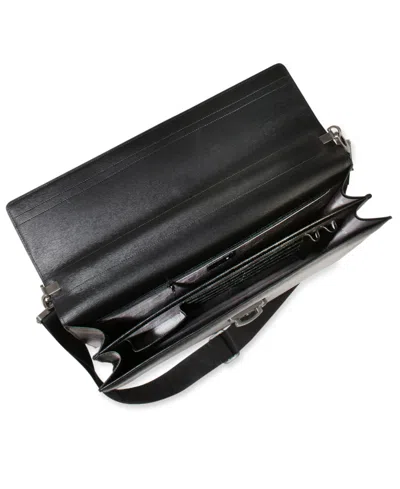 Shop Montblanc Meisterstuck Black European Leather Briefcase Document Case In No Color