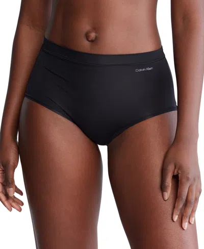 Shop Calvin Klein Women's Ideal Micro High-rise Brief Underwear Qd5178 In Black