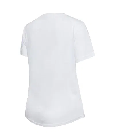 Concepts Sport Women's  White, Charcoal Chicago Bulls Sonata T-shirt And Leggings Sleep Set In White,charcoal