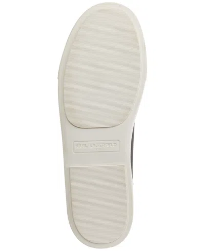 Shop Karl Lagerfeld Women's Calico Patch Embellished-heel Sneakers In Bright White,apricot