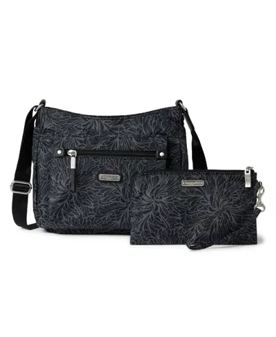 Baggallini Uptown With Rfid Wristlet In Sterling Shimmer