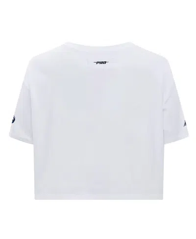 Pro Standard White Colorado Avalanche Boxy Script Tail Cropped T-shirt In White
