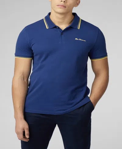 Shop Ben Sherman Men's Signature Short Sleeve Polo Shirt In Twilight