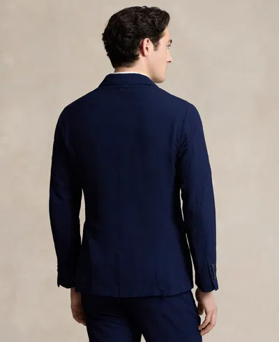 Shop Polo Ralph Lauren Men's Soft Seersucker Sport Coat In Bright Blue,white