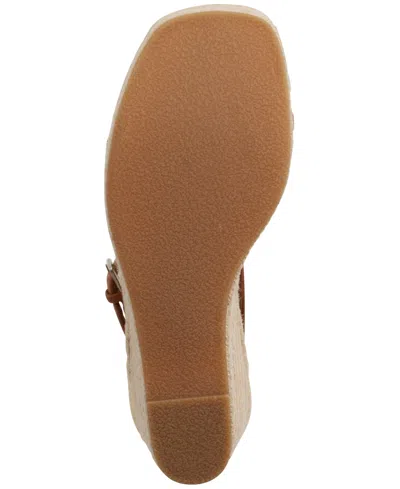 Shop Dkny Women's Maryn Ankle-strap Espadrille Wedge Sandals In Bone