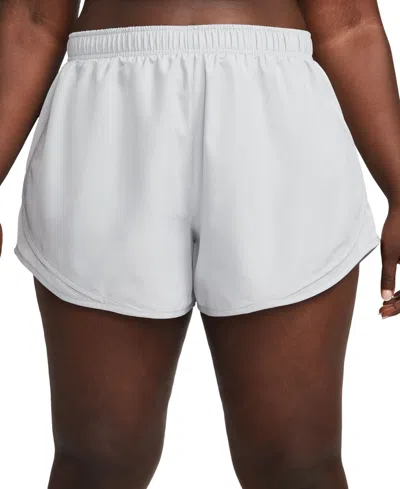 Shop Nike Tempo Women's Running Shorts Plus Size In Wolf Grey,wolf Grey