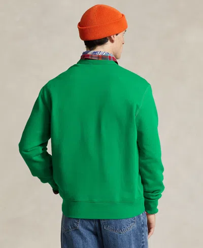 Shop Polo Ralph Lauren Men's Love Peace Paris Fleece Sweatshirt In Cruise Green