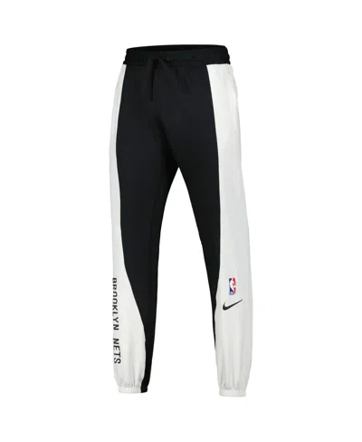 Nike Men's  Black, White Brooklyn Nets 2023/24 Authentic Showtime Pants In Black,white