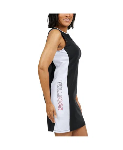 Wear By Erin Andrews Black Georgia Bulldogs Bodyframing Tank Dress In Black