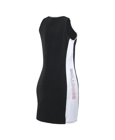 Wear By Erin Andrews Black Georgia Bulldogs Bodyframing Tank Dress In Black