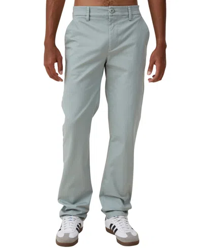 Shop Cotton On Men's Regular Straight Chinos In Washed Teal