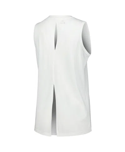 Shop Levelwear Women's  White Philadelphia 76ers Paisley Peekaboo Tank Top