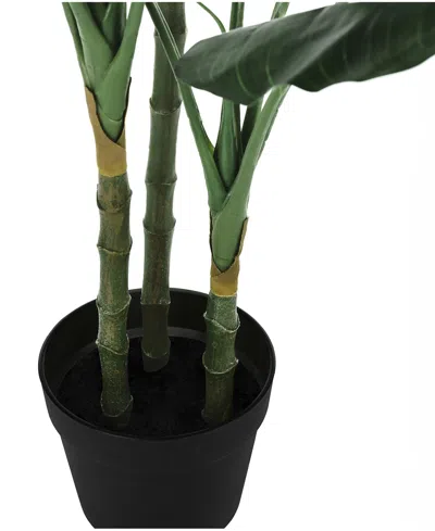 Monarch Specialties 42" Indoor Artificial Floor Evergreen Tree With Black Pot In Green