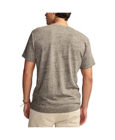 Shop Lucky Brand Men's Linen Short Sleeve Pocket Crew Neck T-shirt In Blue Depths
