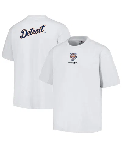 Shop Pleasures Men's  White Detroit Tigers Mascot T-shirt
