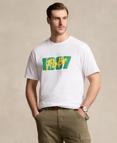 Shop Polo Ralph Lauren Men's Big & Tall Graphic-print T-shirt In White