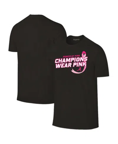 Weezabi Unisex Black Alabama Crimson Tide Power Of Pink Breast Cancer T-shirt In Black