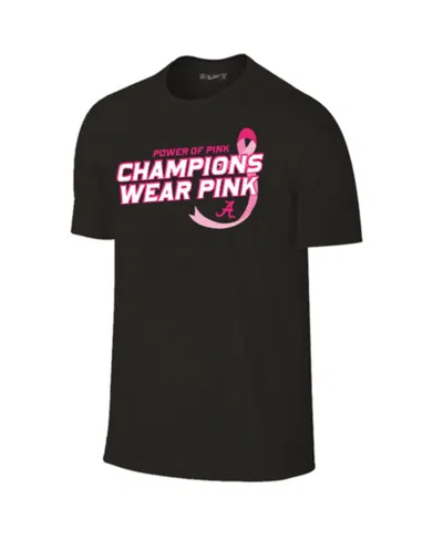 Weezabi Unisex Black Alabama Crimson Tide Power Of Pink Breast Cancer T-shirt In Black