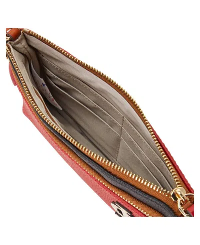 Dooney & Bourke Men's And Women's  St. Louis Cardinals Infield Double-zip Wristlet In Red