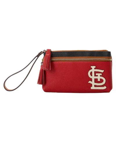 Dooney & Bourke Men's And Women's  St. Louis Cardinals Infield Double-zip Wristlet In Red
