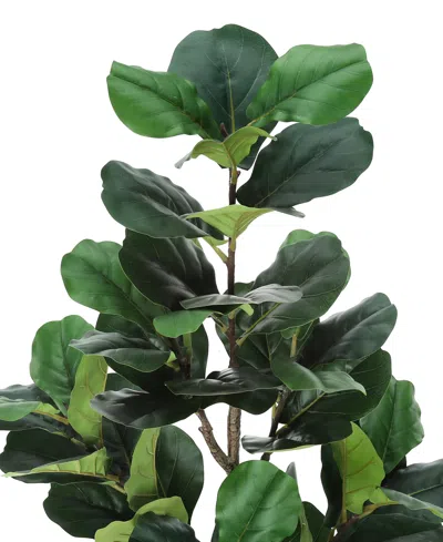 Monarch Specialties 49" Indoor Artificial Floor Fiddle Tree With Black Pot In Green