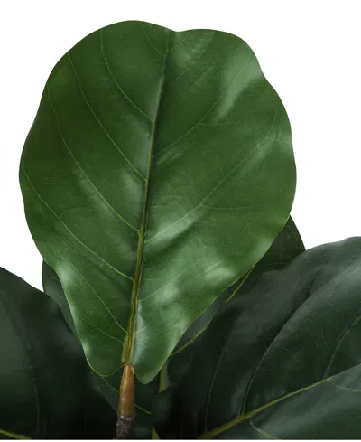 Monarch Specialties 49" Indoor Artificial Floor Fiddle Tree With Black Pot In Green