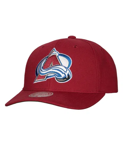 Shop Mitchell & Ness Men's  Burgundy Colorado Avalanche Team Ground Pro Adjustable Hat