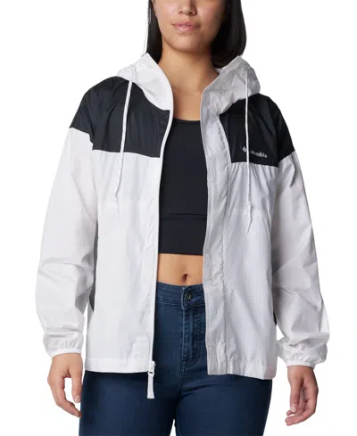 Shop Columbia Women's Flash Challenger Windbreaker Jacket In White,black