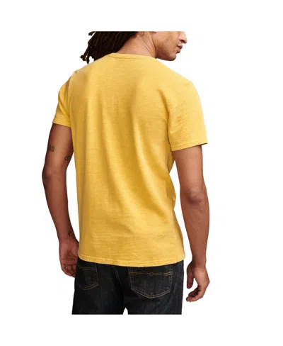 Shop Lucky Brand Men's Acdc Back In Black Short Sleeve T-shirt In Yolk Yellow