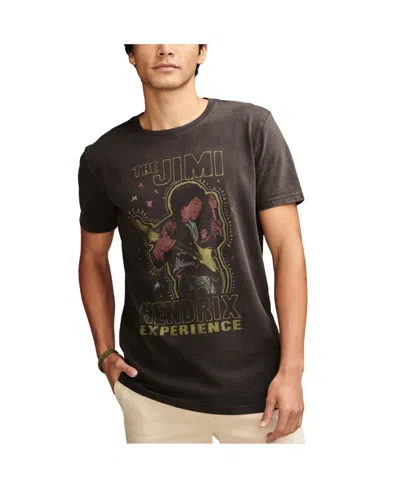 Shop Lucky Brand Men's Jimi Hendrix Short Sleeve T-shirt In Jet Black