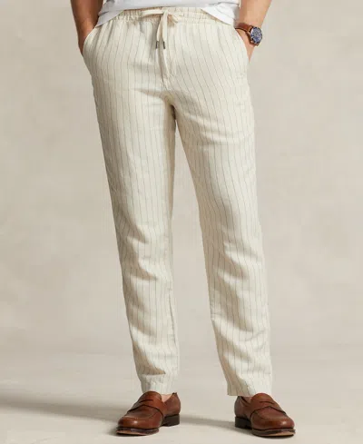 Shop Polo Ralph Lauren Men's Polo Prepster Classic-fit Twill Pants In Andover Cream Pinstripe