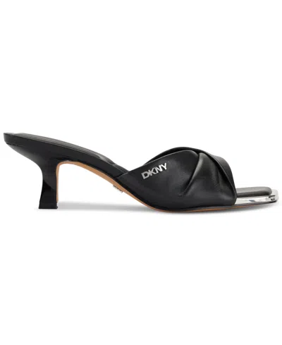 Shop Dkny Women's Jolaine Twist Slide Sandals In Celeste