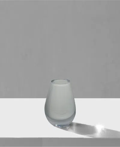 Vivience 6.5"h White Glass Bud Vase In Clear,white