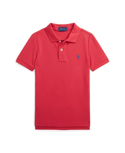 Shop Polo Ralph Lauren Toddler And Little Boys Cotton Short Sleeve Polo In Post Red