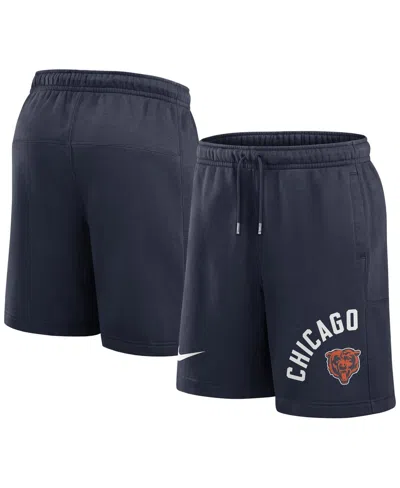 Shop Nike Men's  Navy Chicago Bears Arched Kicker Shorts