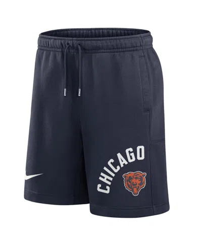 Shop Nike Men's  Navy Chicago Bears Arched Kicker Shorts