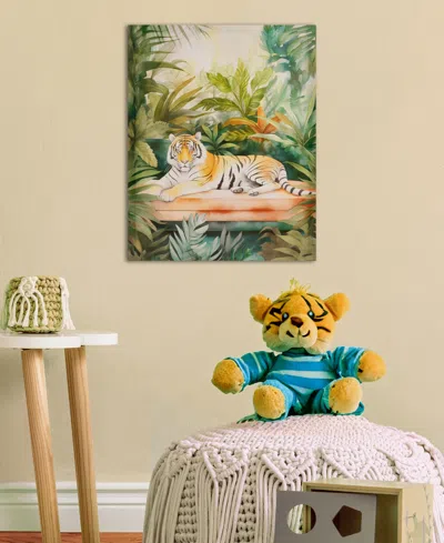 Madison Park Jungle Feline Jungle Tiger Canvas Wall Art In Tiger Green Multi